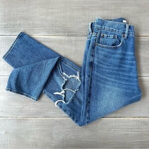 PacSun Ultra High Rise Slim Distressed Jeans Medium Dark Wash Denim 100% Cotton